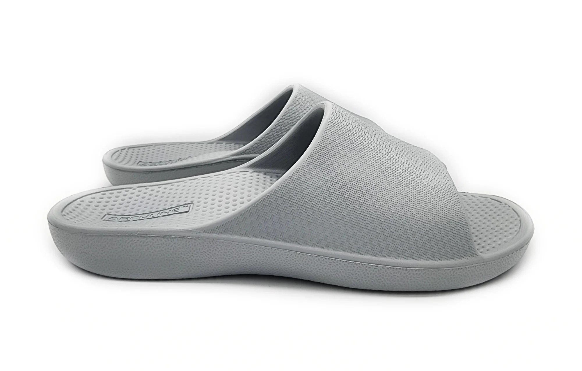 Rebound Orthotic Slides Ash Grey Side