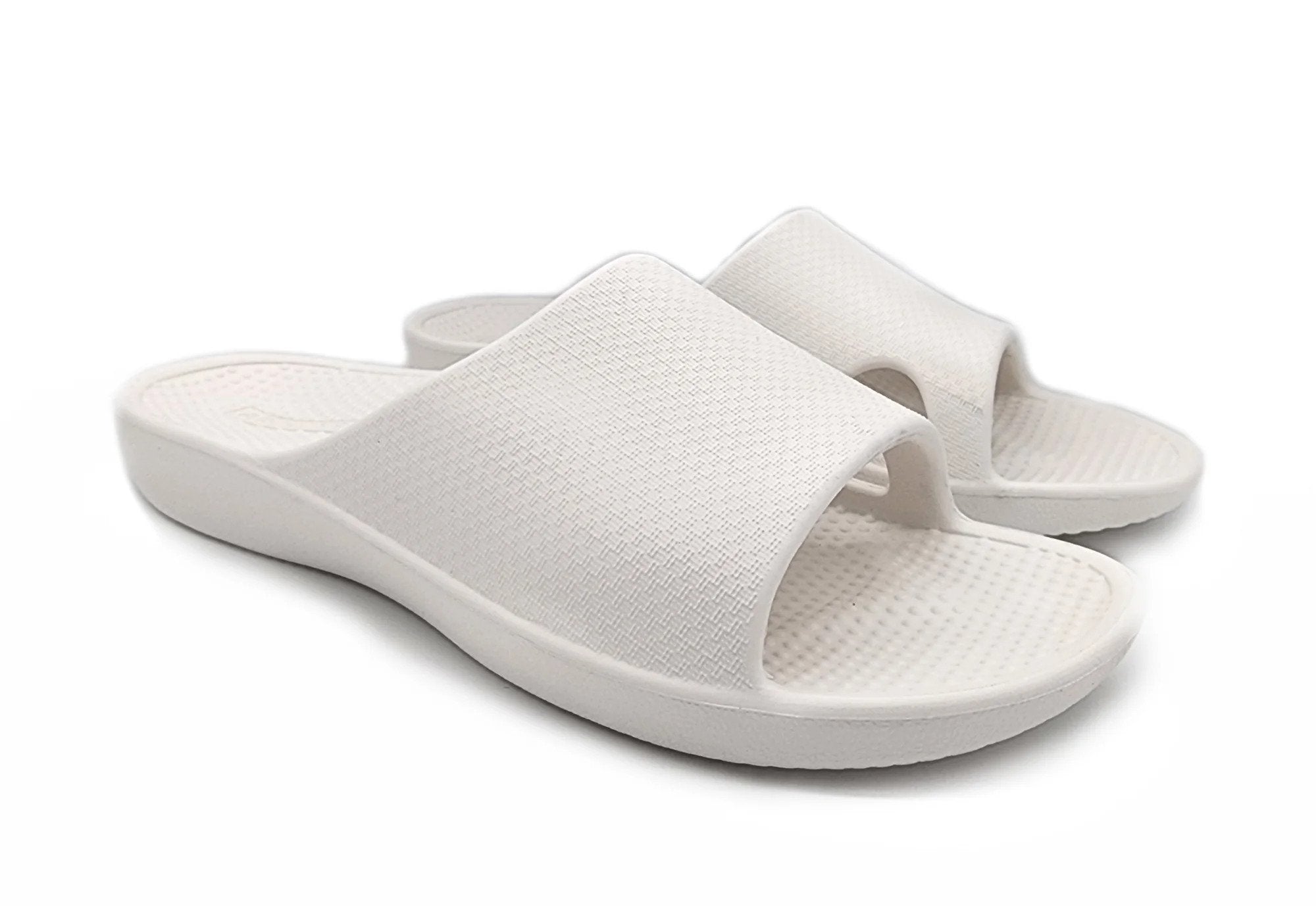 Rebound Orthotic Slides White Front Angle