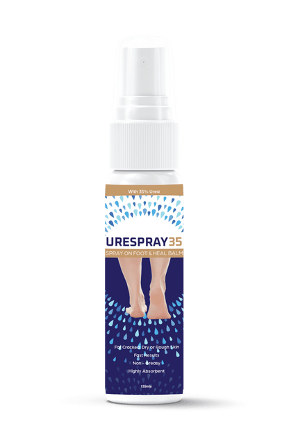 Foot HQ Foot Care UreSpray 35% 125m Urea Spray Moisturiser for Dry and Cracked Callus Feet Heels