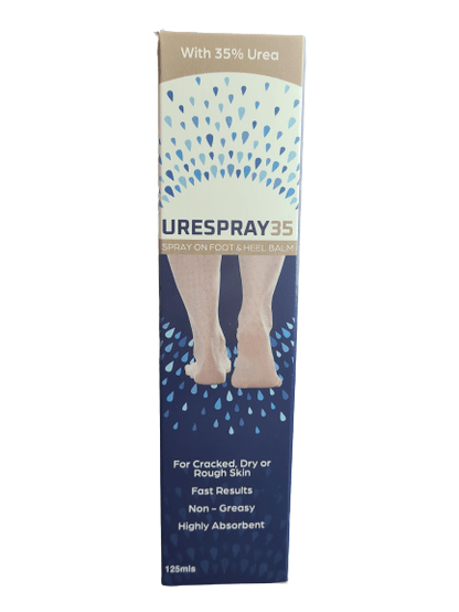 Foot HQ Foot Care UreSpray 35% 125m Urea Spray Moisturiser for Dry and Cracked Callus Feet Heels