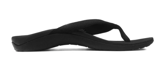 Foot HQ Footwear Axign Premium Orthotic Flip Flops with Arch Support – Black (Womens)