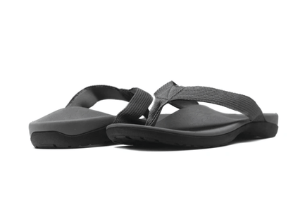 Foot HQ Footwear Axign Premium Orthotic Flip Flops with Arch Support – Grey (Womens)