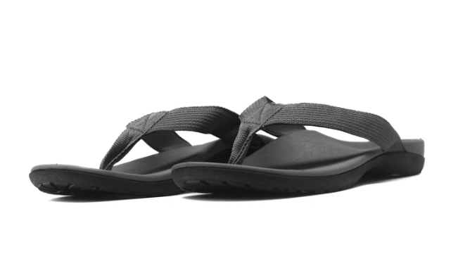 Foot HQ Footwear Axign Premium Orthotic Flip Flops with Arch Support – Grey (Womens)