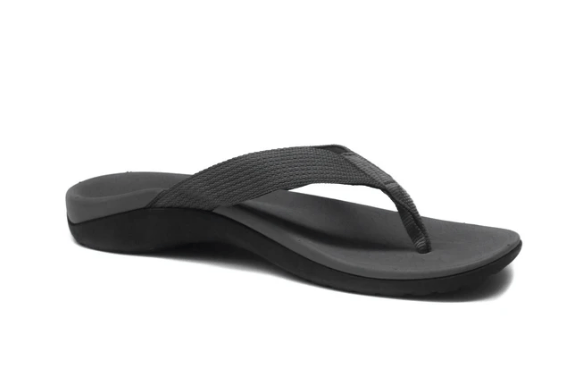 Foot HQ Footwear Axign Premium Orthotic Flip Flops with Arch Support – Grey (Womens)