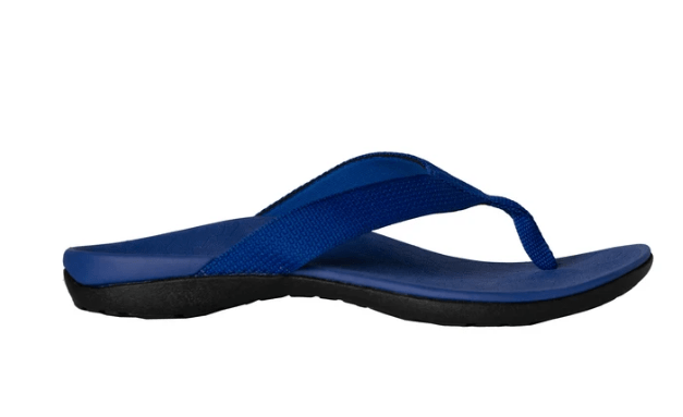 Foot HQ Footwear Axign Premium Orthotic Flip Flops with Arch Support – Navy Blue (Womens)