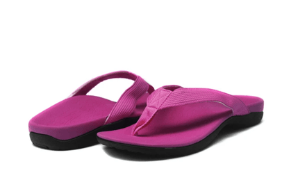 Foot HQ Footwear Axign Premium Orthotic Flip Flops with Arch Support – Pink